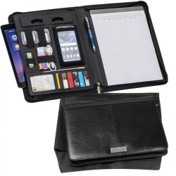 A4-Ordner mit liniertem Notizbuch- und Tabletfach
