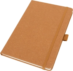 A5-Notizbuch mit Linien aus recyceltem Leder