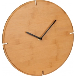 Bambus-Wanduhr