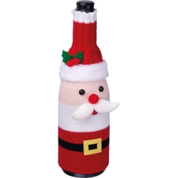 Flaschenhülle mit Weihnachtsmotiv