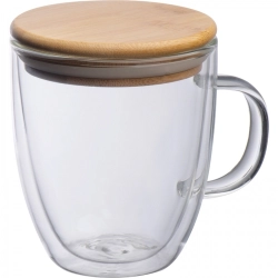 Glasbecher mit Deckel, 350 ml