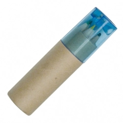 Holzstifte, 6 Farben, in recycelter Box