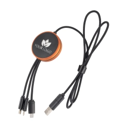 Kabel mit 4-in-1-Wireless-Ladegerät und Holzgehäuse – i5W