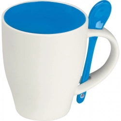 Keramikbecher mit Löffel, 250 ml