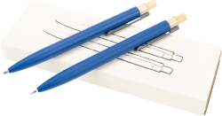 Schreibset bestehend aus einem Semi-Gelstift und einem Druckbleistift aus recyceltem Aluminium