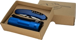 Set aus Taschenlampe und Taschenmesser