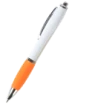 Kunststoff-Kugelschreiber mit weißem Gehäuse