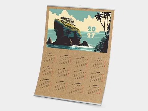 Posterkalender mit Leiste