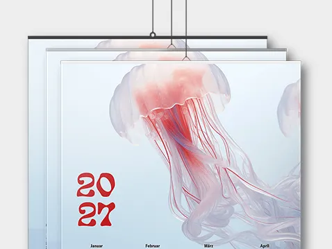 Posterkalender mit Leiste