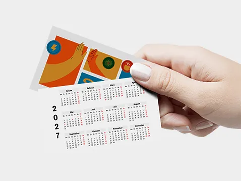 Scheckkartenkalender