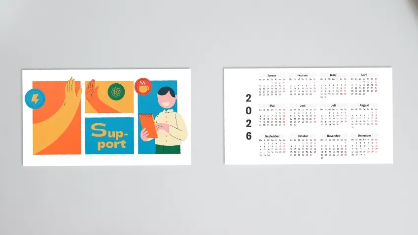 Scheckkartenkalender Online-Druck 2