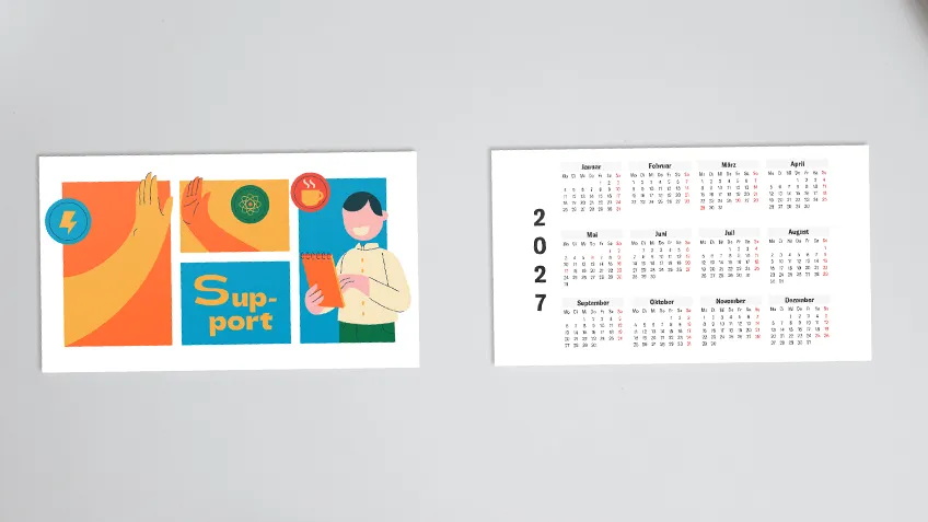 Scheckkartenkalender