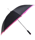 Automatik-Regenschirm schwarz mit bunter Borte Online-Druck