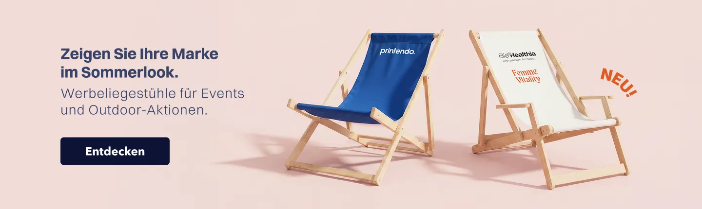 Werbeliegestühle für Events und Outdoor-Aktionen.
