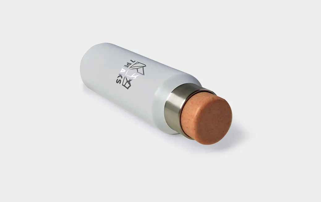 Thermosflasche Stahl weiß 500 ml