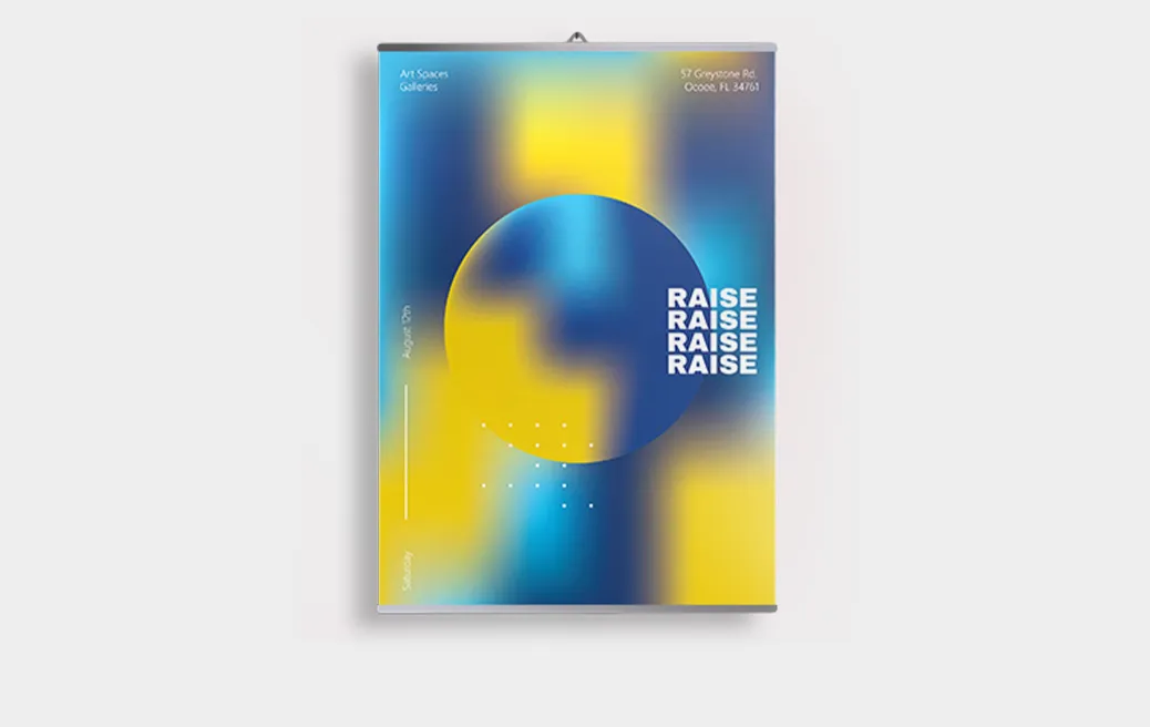 Plakat mit Leiste