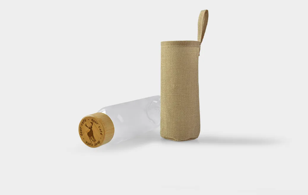 Glasflasche mit Juteummantelung 500 ml